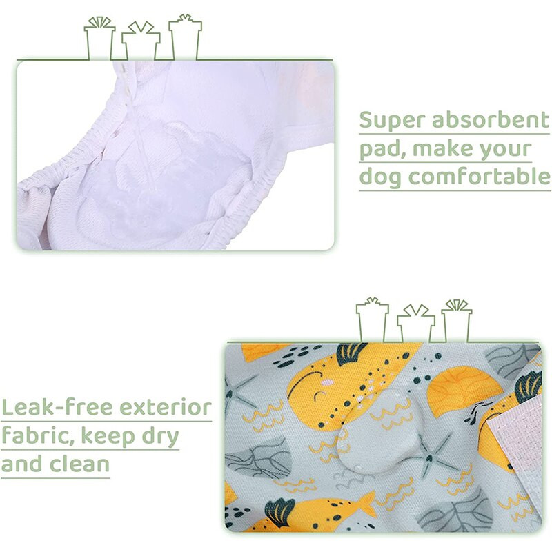 Pelene za pse Ženske pelene za pse koje se mogu prati Višekratne gaćice za pse Mjesečničke gaćice za pse Topli pelene za male srednje ženke Ljubimci Štenci Mačke