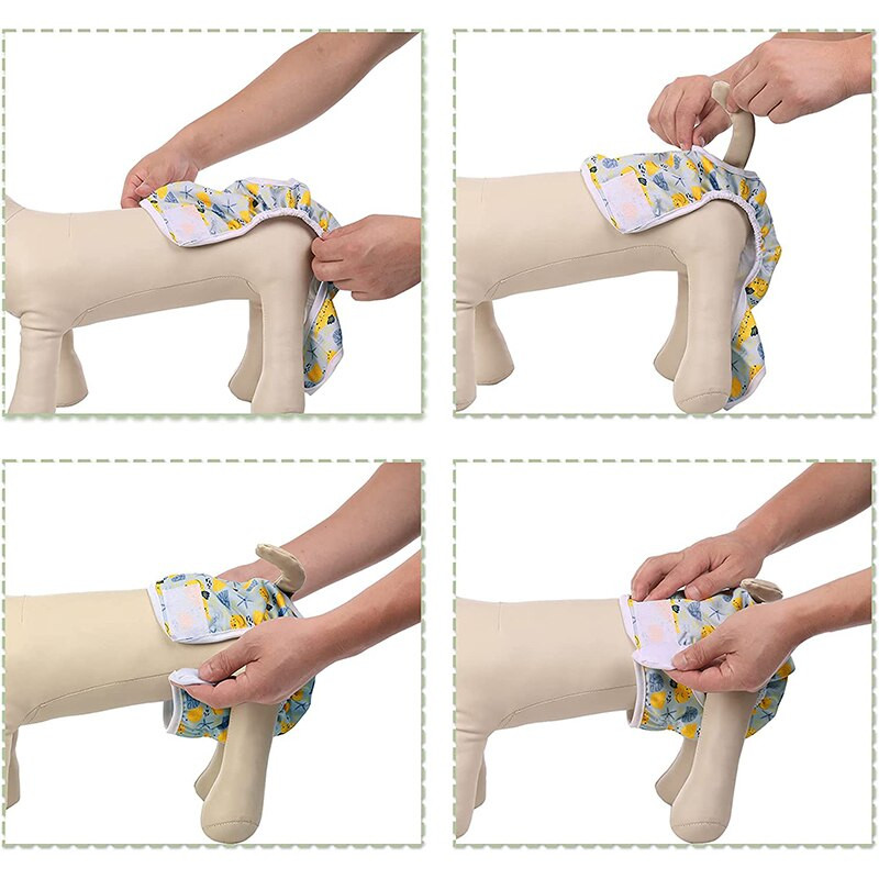 Pelene za pse Ženske pelene za pse koje se mogu prati Višekratne gaćice za pse Mjesečničke gaćice za pse Topli pelene za male srednje ženke Ljubimci Štenci Mačke