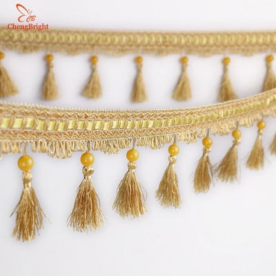 CHENGBRIGHT 1 meter 10 cm dlhý polyesterový čipkovaný strapec kvetinový záves látka čipka svadobné doplnky doplnky textilné strapce