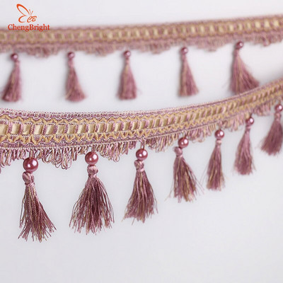 CHENGBRIGHT 1 meter 10 cm dlhý polyesterový čipkovaný strapec kvetinový záves látka čipka svadobné doplnky doplnky textilné strapce