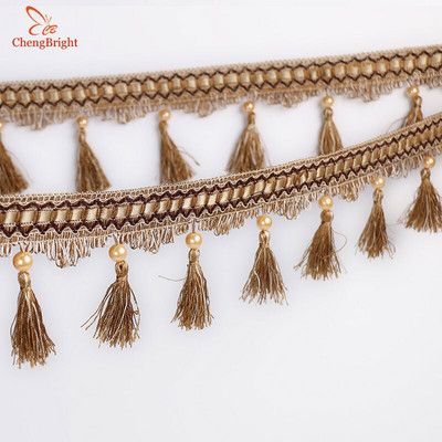 CHENGBRIGHT 1 meter 10 cm dlhý polyesterový čipkovaný strapec kvetinový záves látka čipka svadobné doplnky doplnky textilné strapce