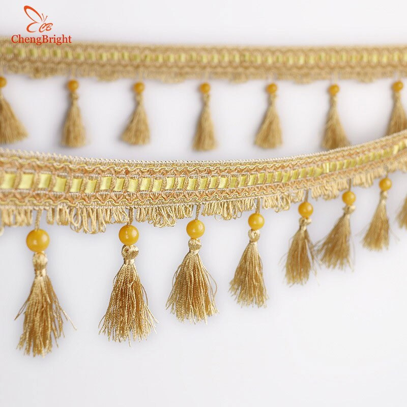 CHENGBRIGHT 1 meter 10 cm dlhý polyesterový čipkovaný strapec kvetinový záves látka čipka svadobné doplnky doplnky textilné strapce