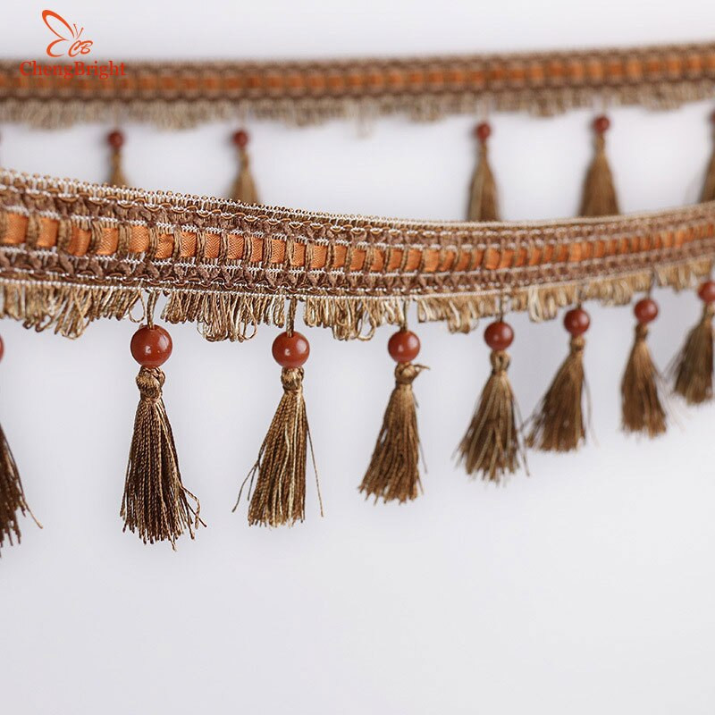 CHENGBRIGHT 1 meter 10 cm dlhý polyesterový čipkovaný strapec kvetinový záves látka čipka svadobné doplnky doplnky textilné strapce