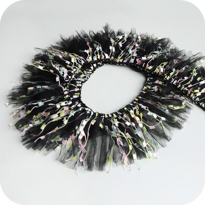 6 farieb horúci výpredaj farebných cukríkových strapcov gázových kvetinových sukní, lemovaných ručne, DIY, bábika, šaty, sukňa, doplnky.