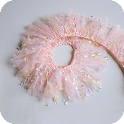 6 farieb horúci výpredaj farebných cukríkových strapcov gázových kvetinových sukní, lemovaných ručne, DIY, bábika, šaty, sukňa, doplnky.