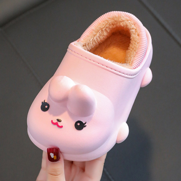 Vaikiškos žieminės šlepetės mergaitėms su 3D elementu