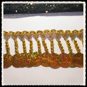 2Yard/Lot Paiete Auriu Argintiu DIY Dantela Trim Ciciuc Fringe Panglică Îmbrăcăminte Perdele Nunta Dans Latin Accesorii pentru costume de scenă