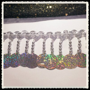 2Yard/Lot Paiete Auriu Argintiu DIY Dantela Trim Ciciuc Fringe Panglică Îmbrăcăminte Perdele Nunta Dans Latin Accesorii pentru costume de scenă