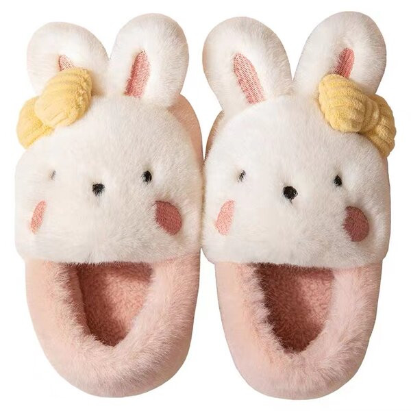 Plyšové papuče so stuhou