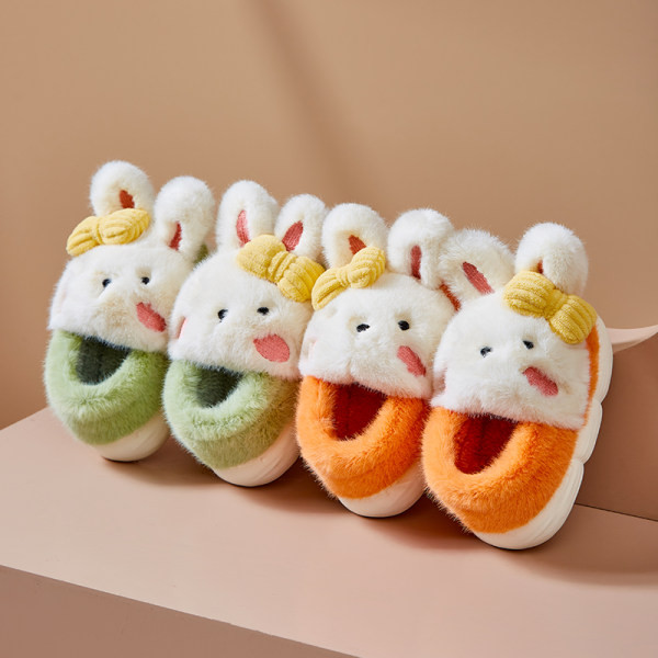 Plyšové papuče so stuhou