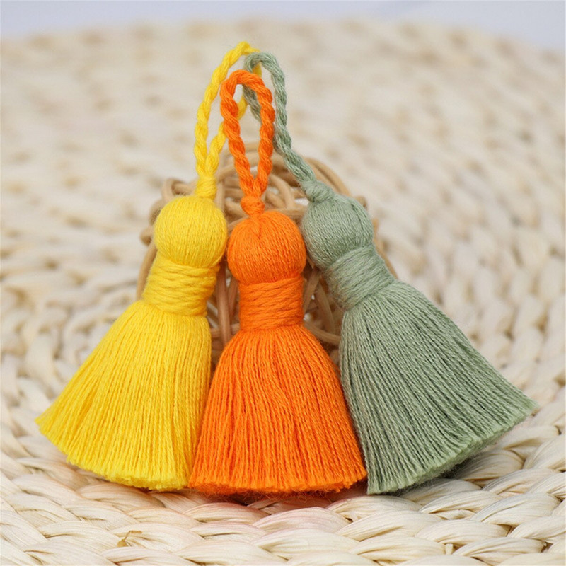 20 ks 5CM DIY bavlnené strapce so šnúrkou, záložky, strapce, mini strapce na výrobu náušníc, šperkov, bytové dekorácie