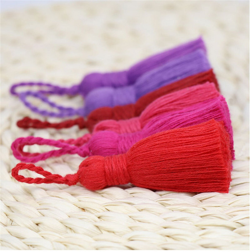 20 ks 5CM DIY bavlnené strapce so šnúrkou, záložky, strapce, mini strapce na výrobu náušníc, šperkov, bytové dekorácie