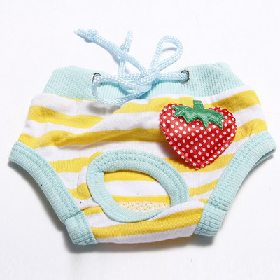 Pantaloni scurți pentru câini Pantaloni sanitari fiziologici drăguț cu imprimeu cu fructe Scutec Pantaloni scurți pentru câini lavabili Chiloți pentru câini pentru femeie Lenjerie de corp Slip