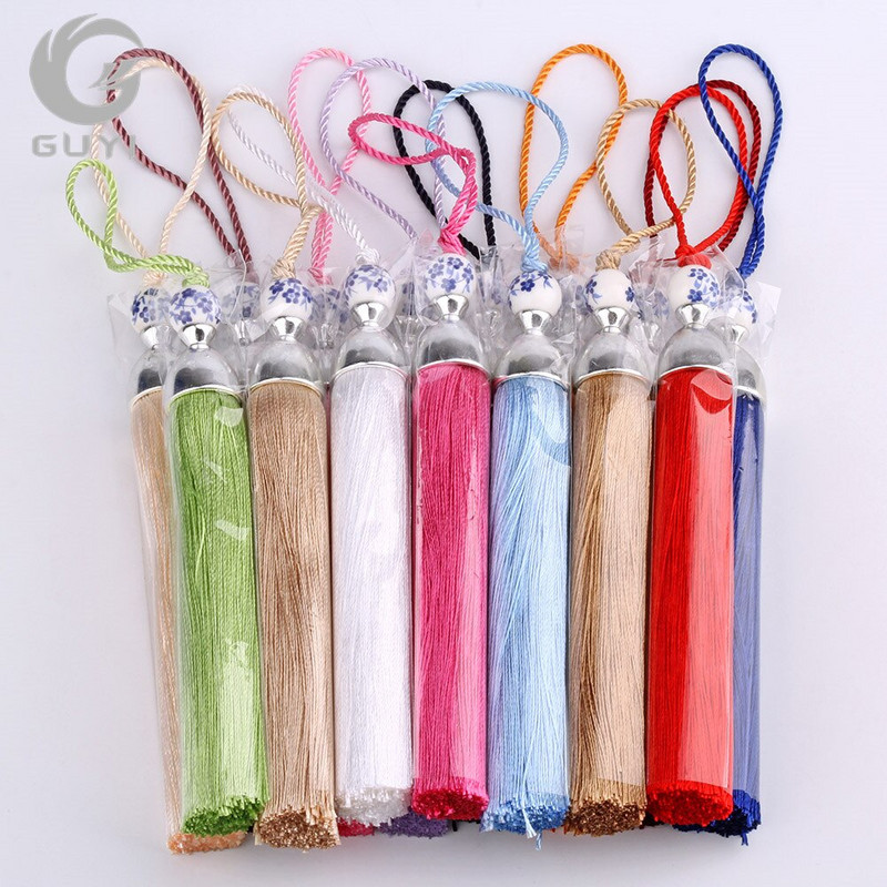 3 ks/sada 15 dostupných farieb Strapce DIY polyesterové luxusné strapce v čínskom štýle pre dekoratívne doplnky