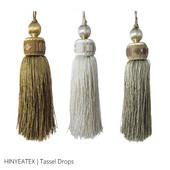 Luksuslik eurostiilis kardinavarre aksessuaarid Mitmevärviline viskoosist lauajooks Tutt Drops 16cm Pikkus Suured Tutid 5 värvi