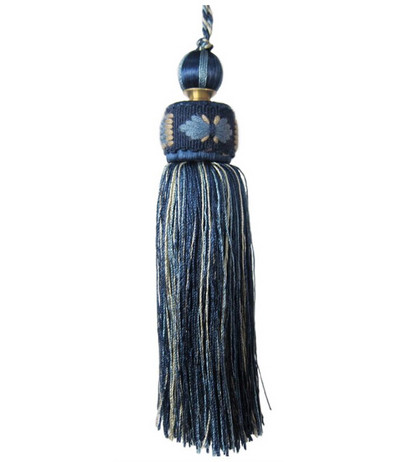 Luksuslik eurostiilis kardinavarre aksessuaarid Mitmevärviline viskoosist lauajooks Tutt Drops 16cm Pikkus Suured Tutid 5 värvi