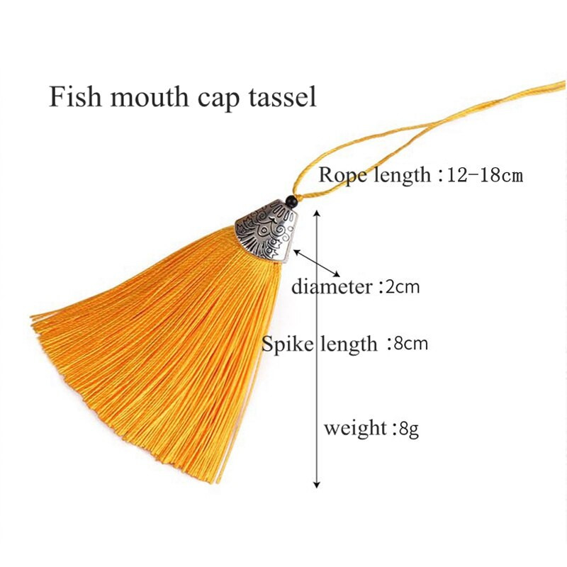5 bucăți/lot 8 cm capac pentru gură de pește ciucuri ciucuri de mătase Fringe perie ornamente ciucuri decorative bijuterii DIY perdele Accesorii pentru decorarea casei
