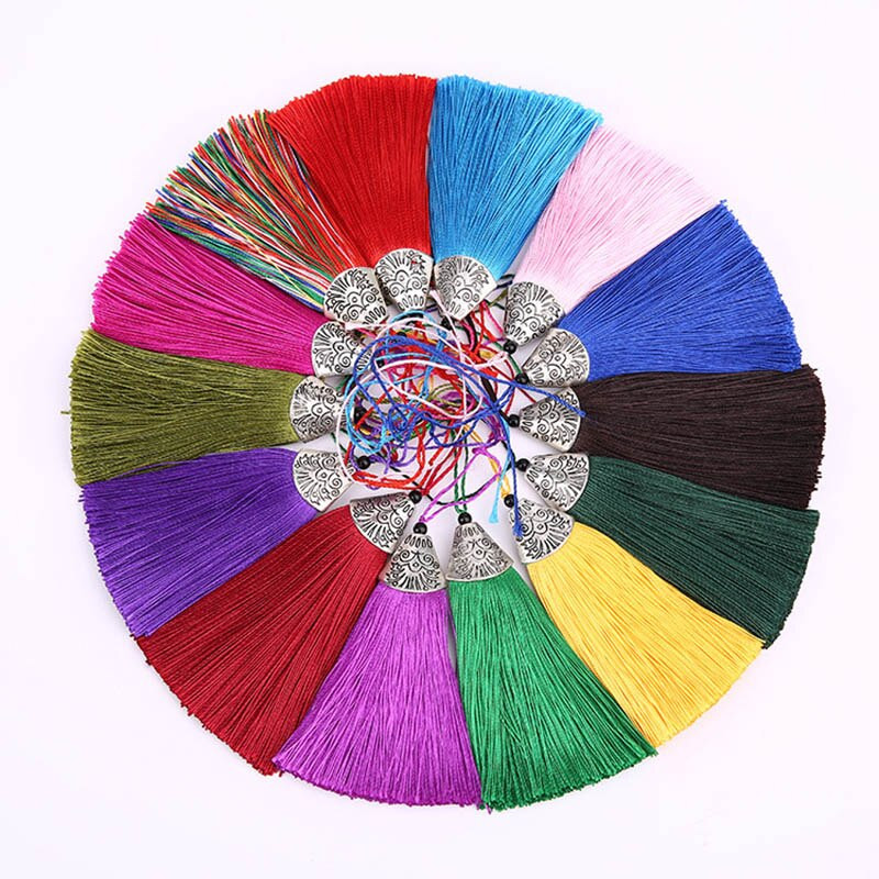 5 bucăți/lot 8 cm capac pentru gură de pește ciucuri ciucuri de mătase Fringe perie ornamente ciucuri decorative bijuterii DIY perdele Accesorii pentru decorarea casei