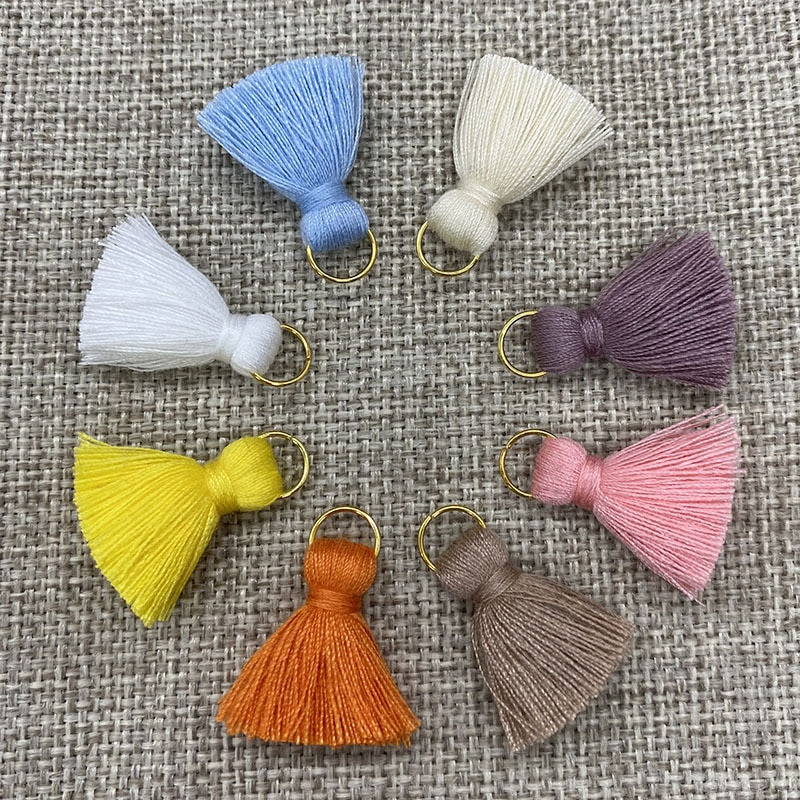 10/20 ks 2 cm mini strapcové prívesky, drobné strapce, krátke bavlnené strapce, doplnky, DIY, domáce šitie, kľúče, záclony, remeslá, výroba šperkov