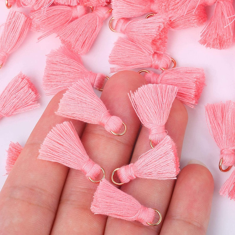 10/20 ks 2 cm mini strapcové prívesky, drobné strapce, krátke bavlnené strapce, doplnky, DIY, domáce šitie, kľúče, záclony, remeslá, výroba šperkov