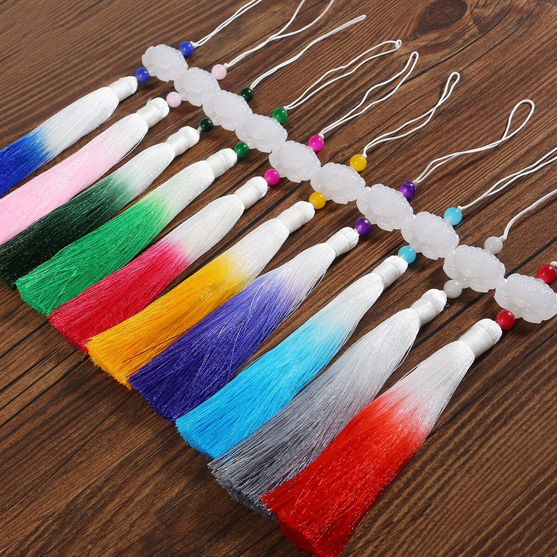 1 tk 13cm Silk Lotus Gradual Variation tutid DIY kardina jaoks rippuvate rõivaste ripatsikott Kodukaunistuse õmblustarvikud