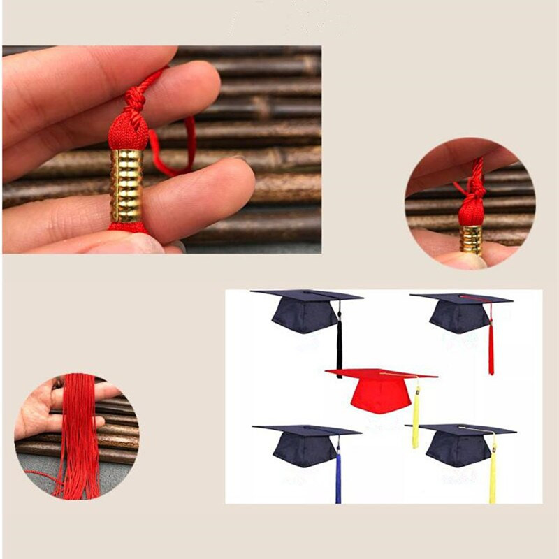 10 ks DIY remeselné doplnky pre dospelých bakalárskych študentov, klobúky na promócie, 44 cm dlhé strapce, prívesky na doktorandské matričné dosky, slávnostné strapce