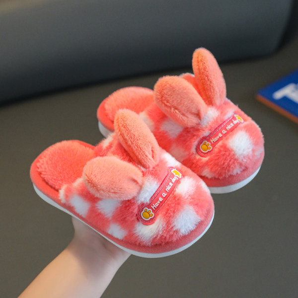 Dječje kućne papuče s printom i ravnim potplatom za djevojčice