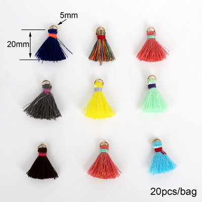 Siidist Tutt Charms Kaelakee Kõrvarõnga Leiud Tutid Ehete Valmistamiseks Pintsel Kõrvarõngakott Riietus Käsitöö DIY 20mm+5mm 20tk/partii