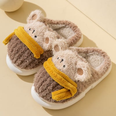 Detské plyšové papučky pre dievčatá s ušami