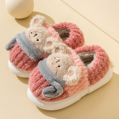 Detské plyšové papučky pre dievčatá s ušami