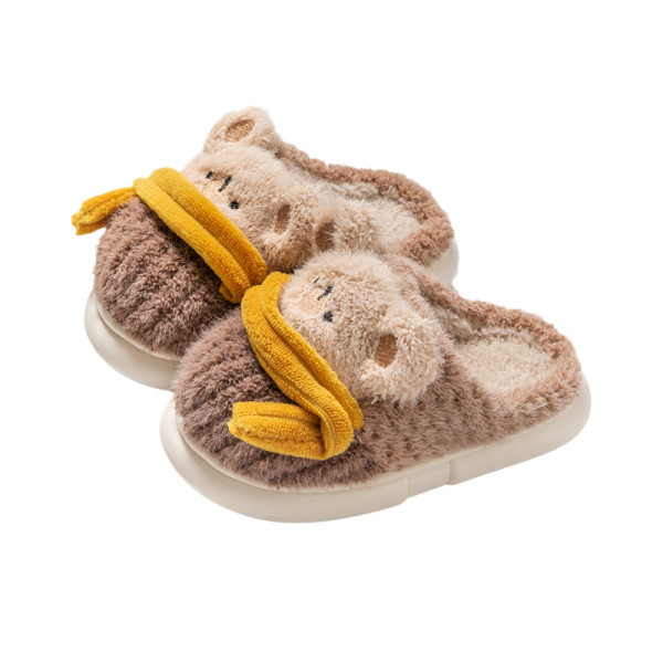 Detské plyšové papučky pre dievčatá s ušami