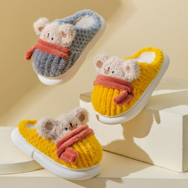 Detské plyšové papučky pre dievčatá s ušami