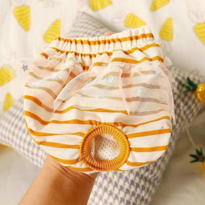 Nohavičky pre psov a psy, spodná bielizeň, bavlnené šortky, hygienické plienky s čipkovaným okrajom, nohavičky pre šteňatá