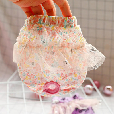 Nohavičky pre psov a psy, spodná bielizeň, bavlnené šortky, hygienické plienky s čipkovaným okrajom, nohavičky pre šteňatá