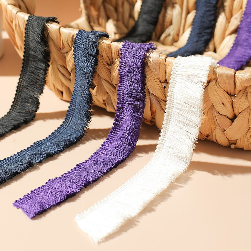 5 метра цветна полиестерна завеса, дантелена дреха, декоративна панделка, 2,5 см памучна нишка, брада, ресни, плат, аксесоари за Направи си сам