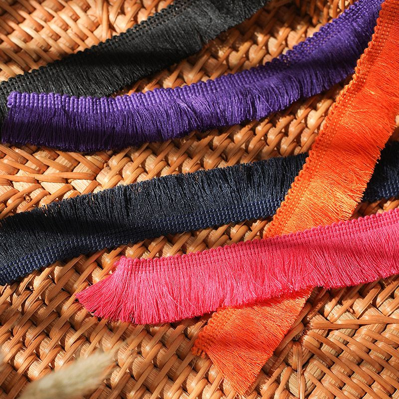 5 метра цветна полиестерна завеса, дантелена дреха, декоративна панделка, 2,5 см памучна нишка, брада, ресни, плат, аксесоари за Направи си сам