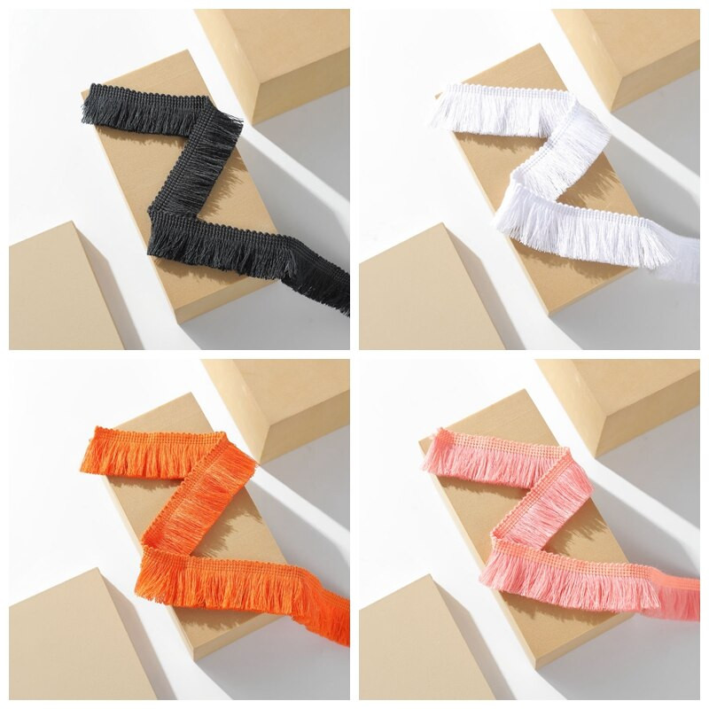 5 метра цветна полиестерна завеса, дантелена дреха, декоративна панделка, 2,5 см памучна нишка, брада, ресни, плат, аксесоари за Направи си сам