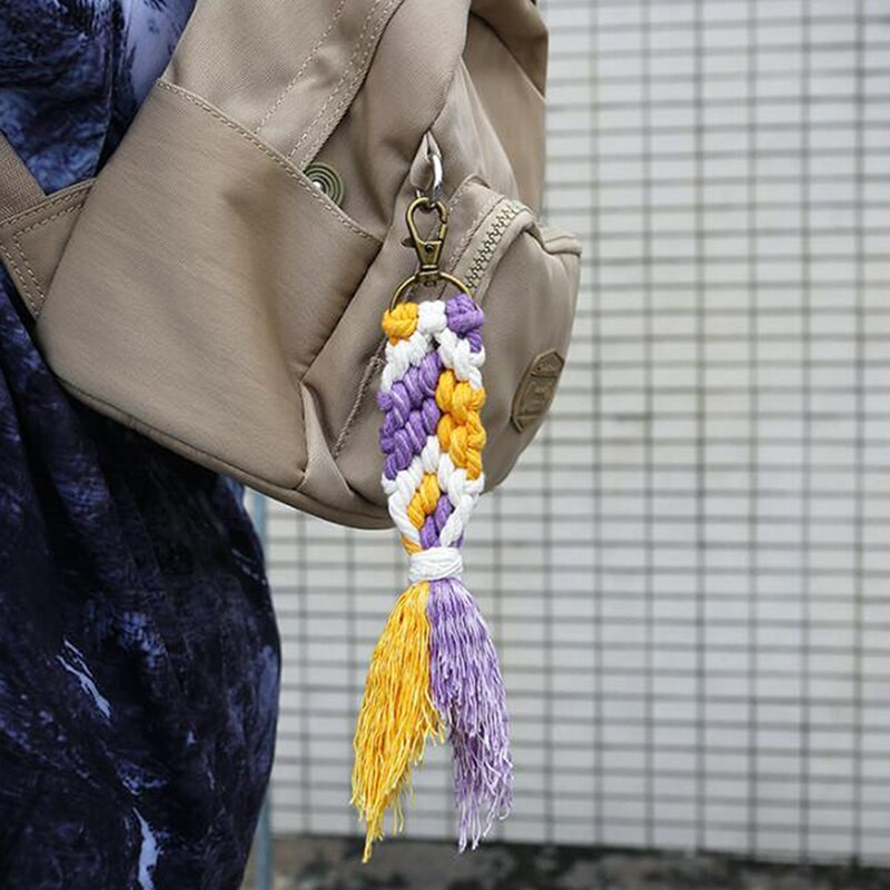 1 τμχ Μπρελόκ Γοργόνα Δημιουργικό κρεμαστό με φούντα DIY Κοσμήματα ενδύματα Τσάντα Διακοσμητικά αξεσουάρ Craft βαμβακερό σχοινί με κρόσσια