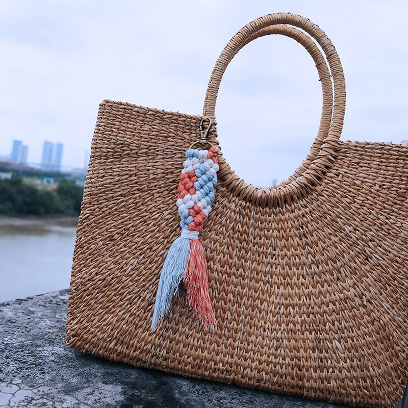 1 τμχ Μπρελόκ Γοργόνα Δημιουργικό κρεμαστό με φούντα DIY Κοσμήματα ενδύματα Τσάντα Διακοσμητικά αξεσουάρ Craft βαμβακερό σχοινί με κρόσσια