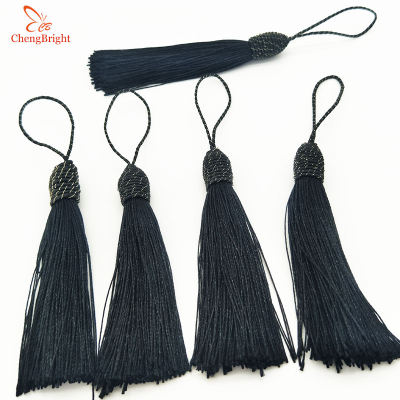 ChengBright Veľkoobchod Vysoko kvalitné 5 ks/sada 14 cm dlhé hodvábne strapce Strapce Ozdoba Strapce na záclony Doplnky DIY