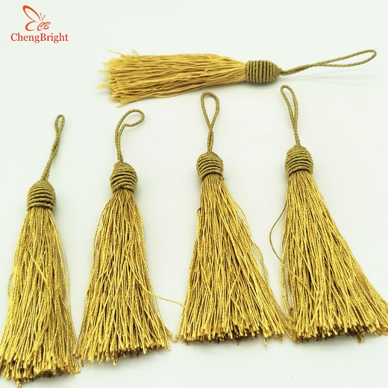 ChengBright Veľkoobchod Vysoko kvalitné 5 ks/sada 14 cm dlhé hodvábne strapce Strapce Ozdoba Strapce na záclony Doplnky DIY