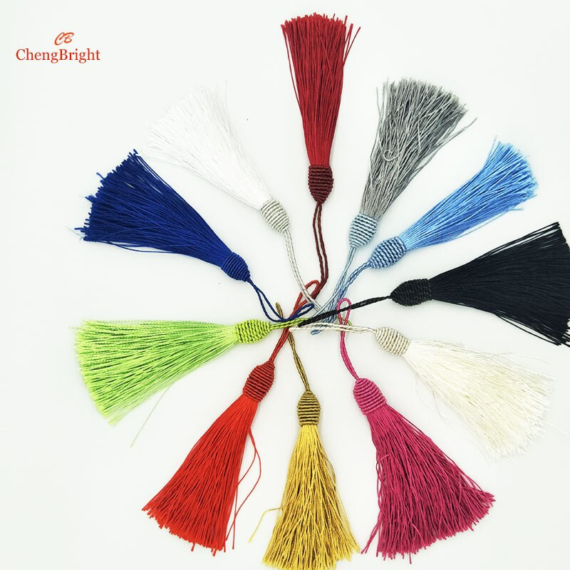 ChengBright Veľkoobchod Vysoko kvalitné 5 ks/sada 14 cm dlhé hodvábne strapce Strapce Ozdoba Strapce na záclony Doplnky DIY