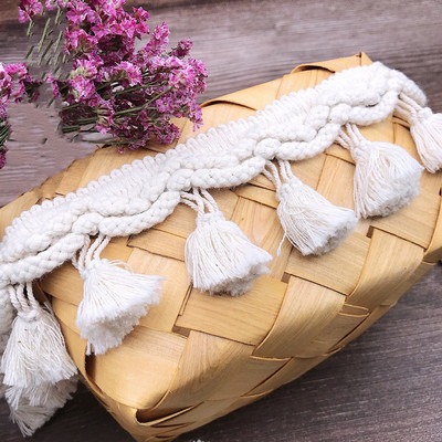 5 jardi/partii 5,5 cm\ 6 cm beež pits tutt narmad Käsitsi valmistatud helmestega pom trimmiga palliga lint DIY tekstiilist kardinakaunistused õmblustarvikud