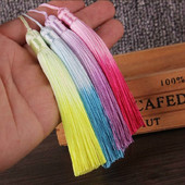 10 bucăți de culoare gradient ciucuri pandantiv cercei geantă bărbați breloc bijuterii DIY 10 cm artizanat