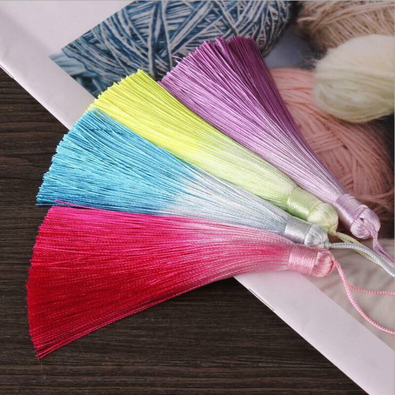 10 bucăți de culoare gradient ciucuri pandantiv cercei geantă bărbați breloc bijuterii DIY 10 cm artizanat