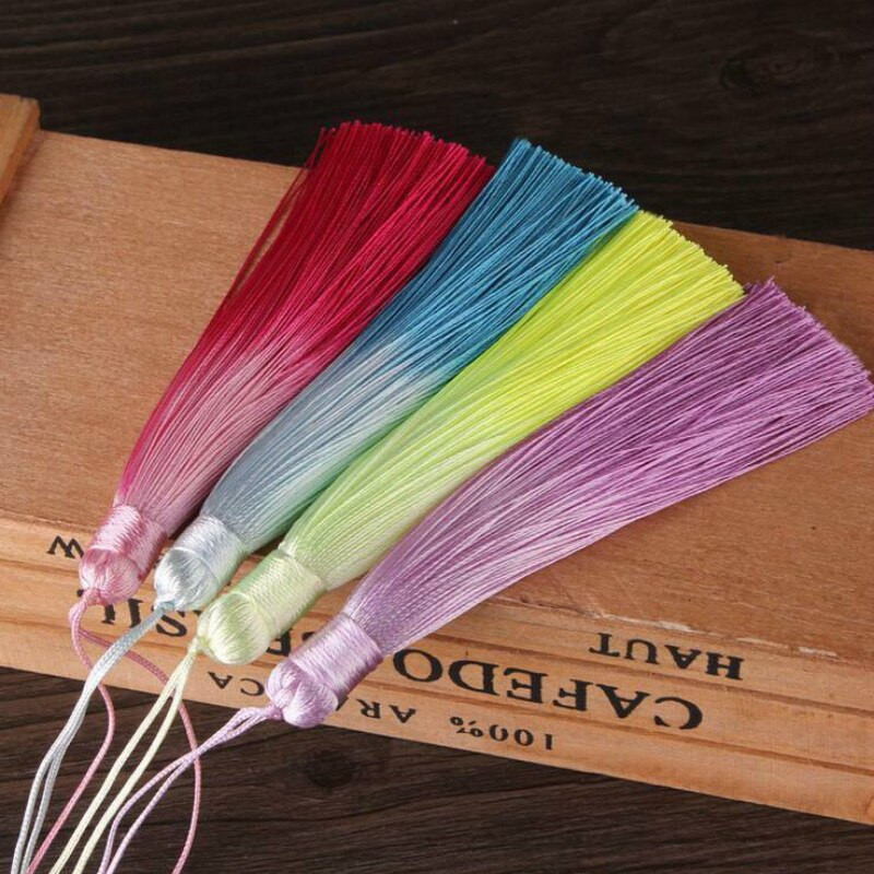 10 bucăți de culoare gradient ciucuri pandantiv cercei geantă bărbați breloc bijuterii DIY 10 cm artizanat