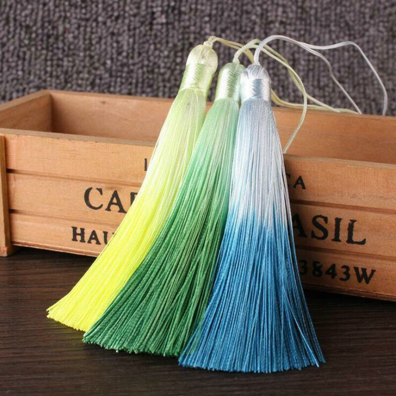 10 bucăți de culoare gradient ciucuri pandantiv cercei geantă bărbați breloc bijuterii DIY 10 cm artizanat