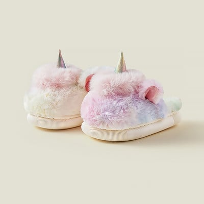 Detské papuče pre dievčatá v dúhových farbách