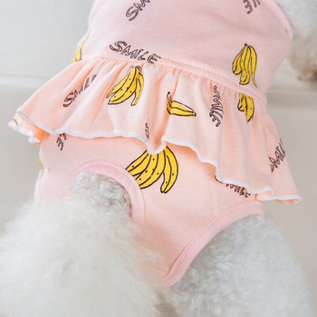 Banana Print Dog Physiological Παντελόνι Σορτς Ανθεκτικές Γυναικείες πάνες Γαλλικό μπουλντόγκ υγιεινής σορτς Εσώρουχα εμμηνόρροιας