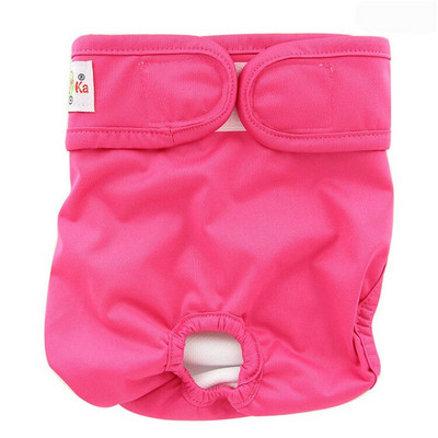 Scutece lavabile pentru câini pentru femeie Ohbabyka, cu cârlig și buclă, ajustabile, cu imprimeu animal, lenjerie de corp pentru menstruație Scutece pentru animale de companie, pantaloni scurți SML